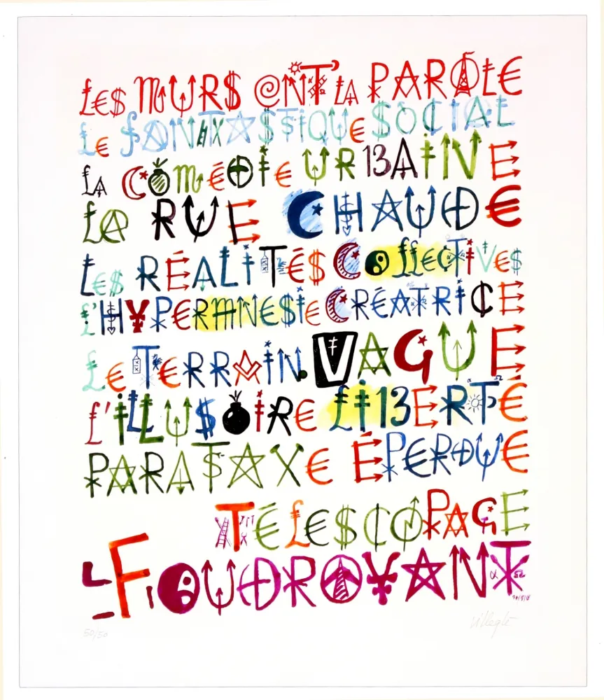 Estampa Numérica Villeglé - Sans titre