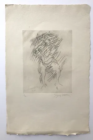 Grabado Villon - Bébé debout