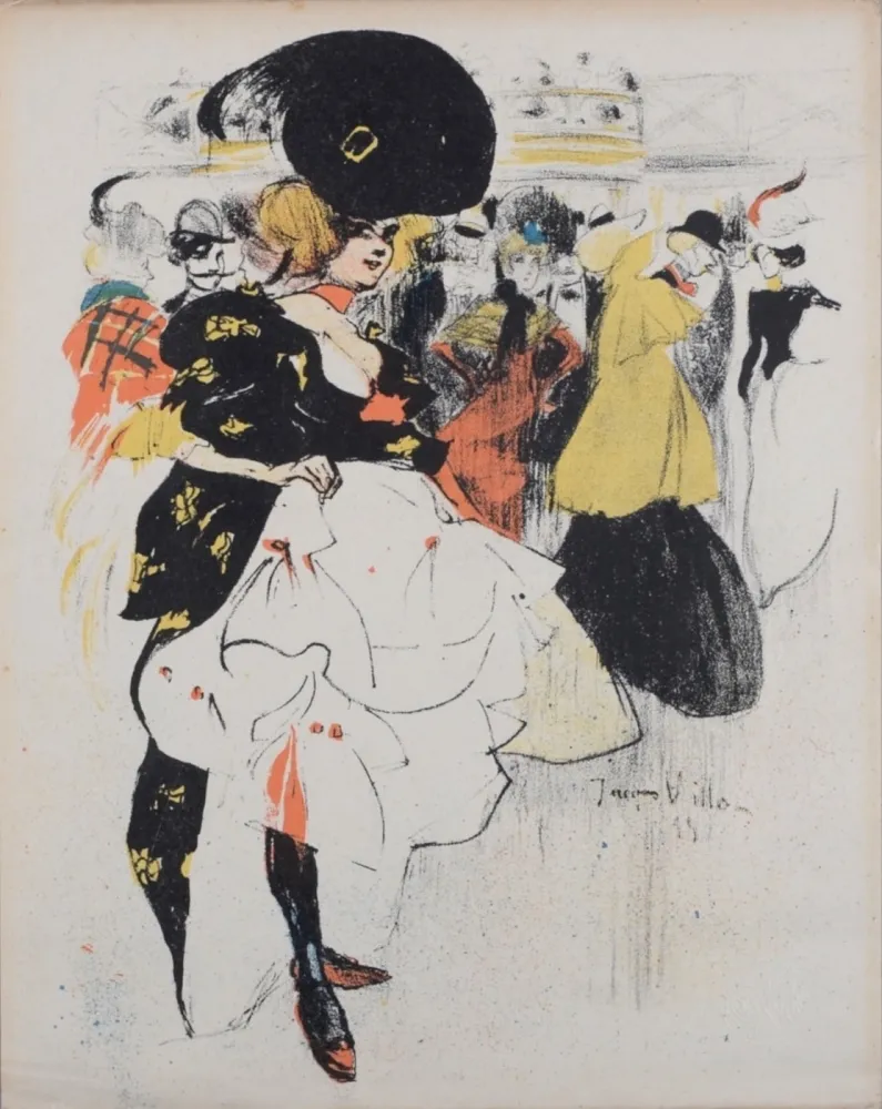 Litografía Villon - Danseuses au Moulin Rouge, 1899