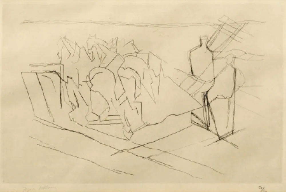 Grabado Villon - La Faucheuse