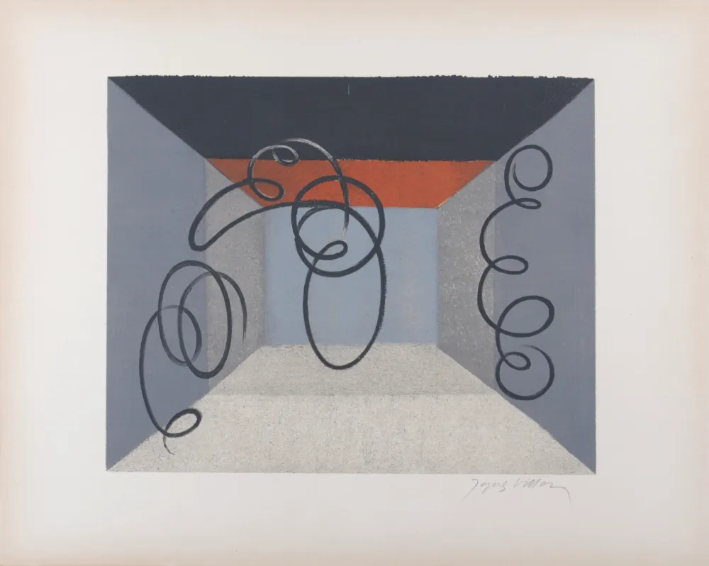 Litografía Villon - Le Théâtre, 1962