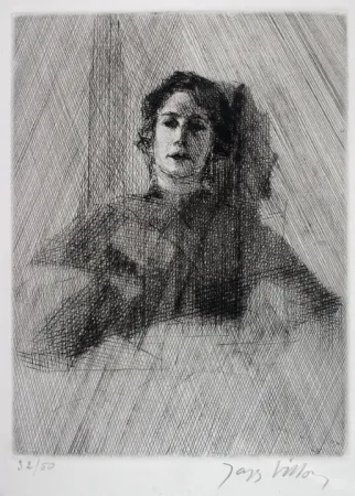 Grabado Villon - Mademoiselle Bea