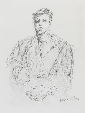 Grabado Villon - Portrait de Rimbaud