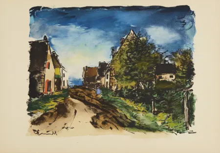 Litografía Vlaminck -  (After) Paysage d'Île-de-France, 1959