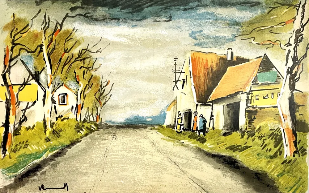 Litografía Vlaminck - La Route