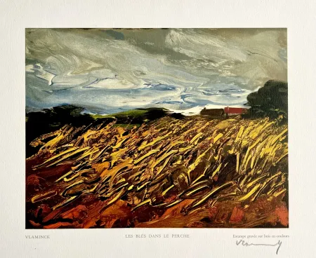 Grabado En Madera Vlaminck - Les Blés dans le Perche