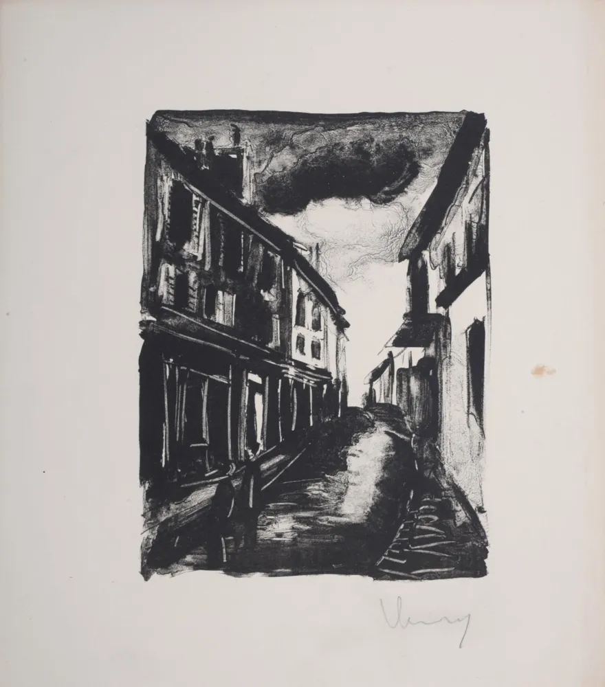 Litografía Vlaminck - Les Hommes Abandonnés, 1927