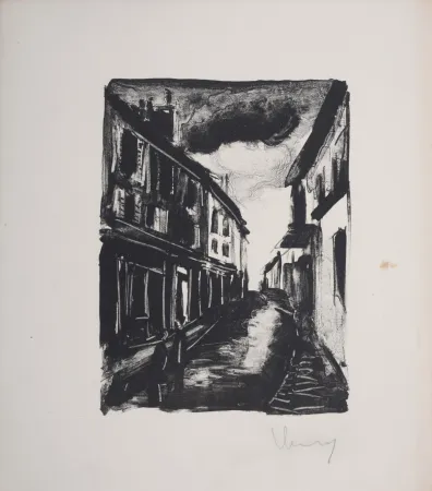 Litografía Vlaminck - Les Hommes Abandonnés, 1927