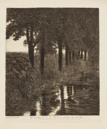 Aguafuerte Von Stuck - Forellenweiher