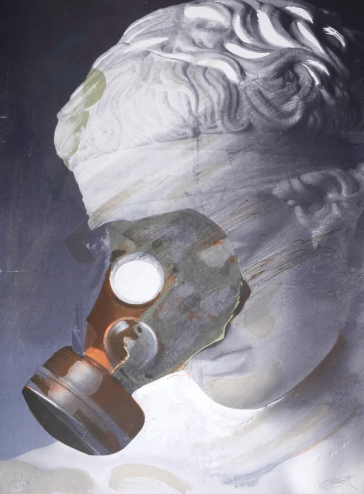 Litografía Vostell - Composition