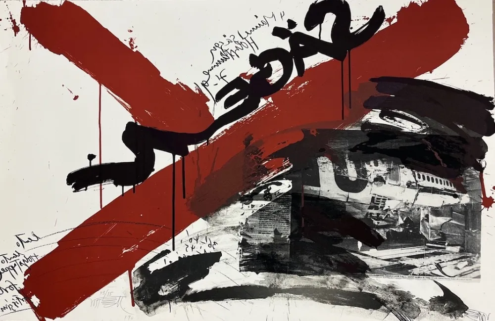 Litografía Vostell - Le Cri V