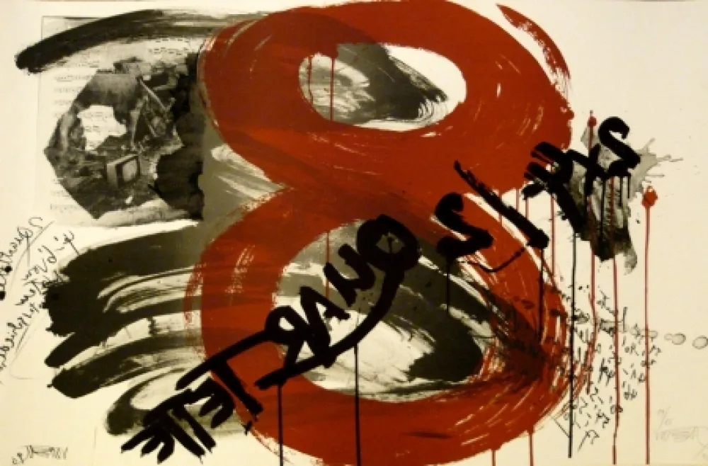 Litografía Vostell - Sans titre 3