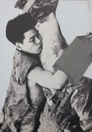 Litografía Vostell - SENZA TITOLO