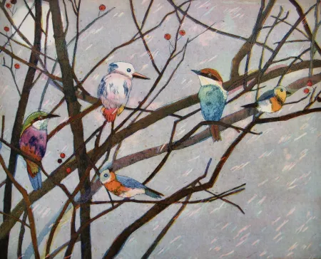 Aguatinta Votteler - Im Regenbaum