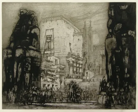 Aguafuerte Walcot - At Thebes