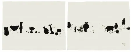 Aguafuerte Y Aguatinta Wang - Diptych with 2 etchings The Families 1