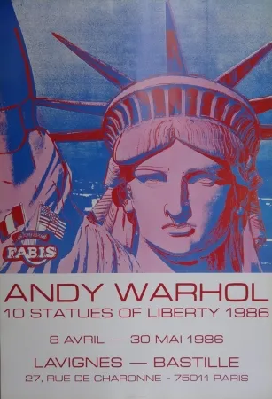 Cartel Warhol - 10 Statues of Liberty