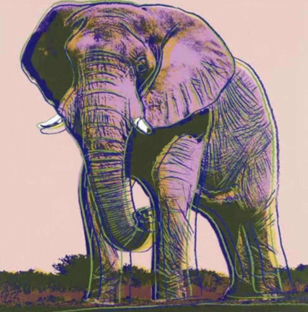 Serigrafía Warhol - African Elephant, Endangered Species Series (FS II.293)