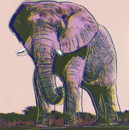 Serigrafía Warhol - African Elephant, Endangered Species Series (FS II.293)