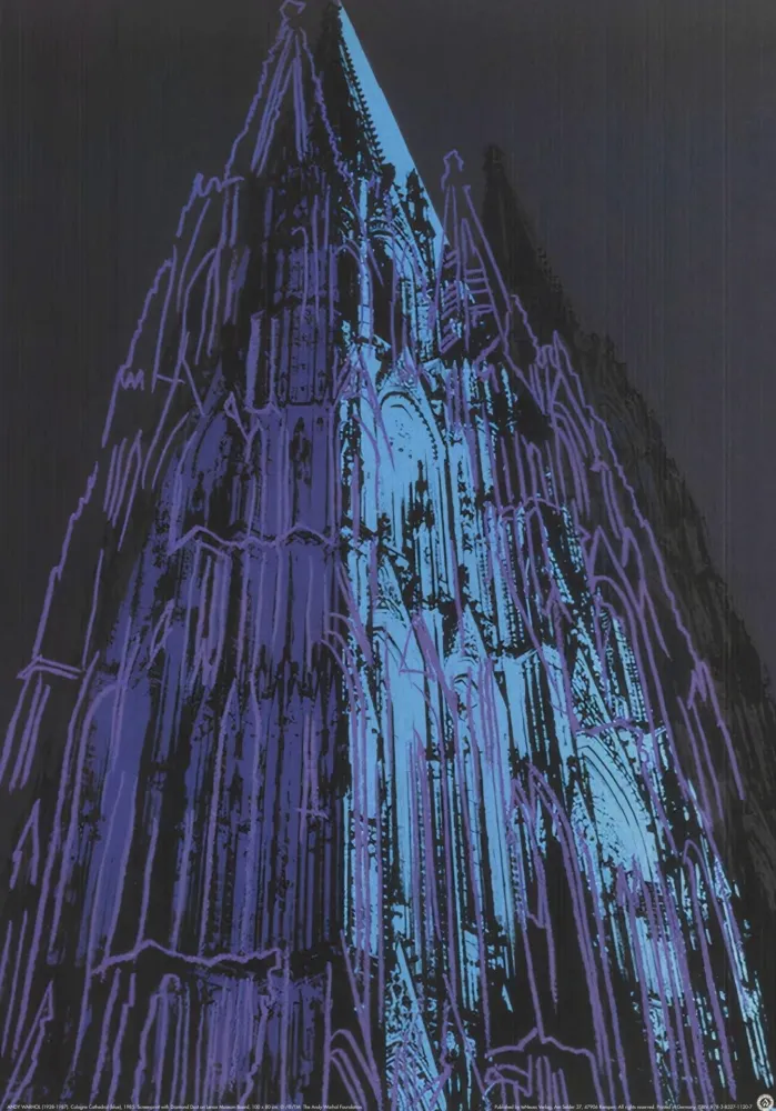 Serigrafía Warhol (After) - Cathedral (Blue)