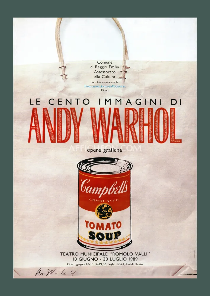 Litografía Warhol - Andy Warhol: 'Campbell's Soup Can on a Shopping Bag' 1989 Offset-lithograph