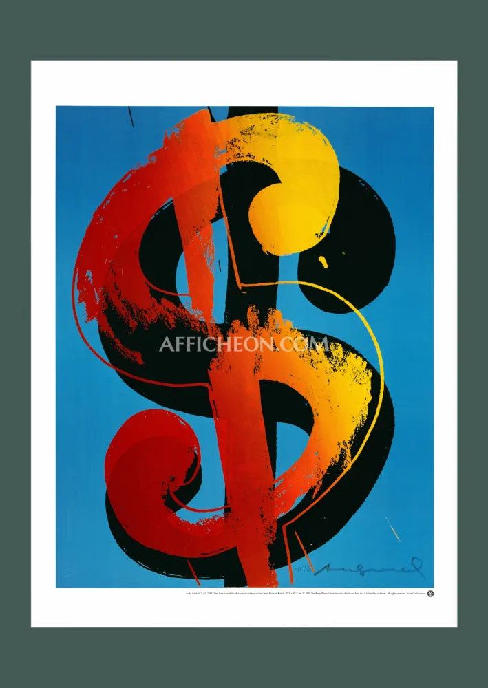Litografía Warhol - Andy Warhol: 'Dollar Sign (One)' 1998 Offset-lithograph 