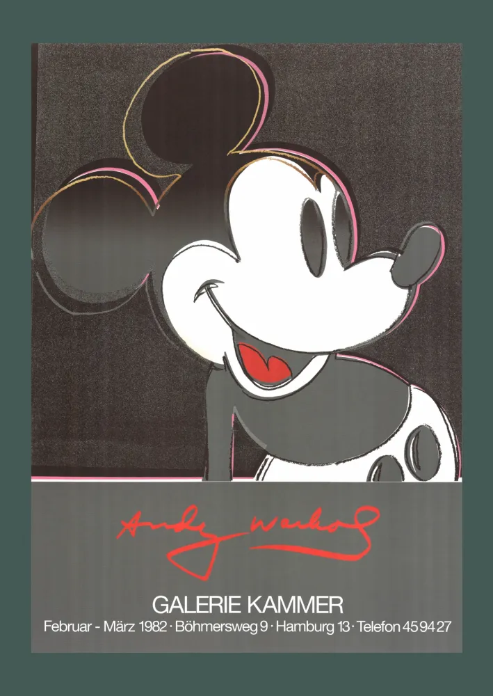 Litografía Warhol - Andy Warhol: 'Mickey' 1982 Offset-lithograph