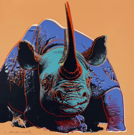 Serigrafía Warhol - Black Rhinoceros (FS II.301)