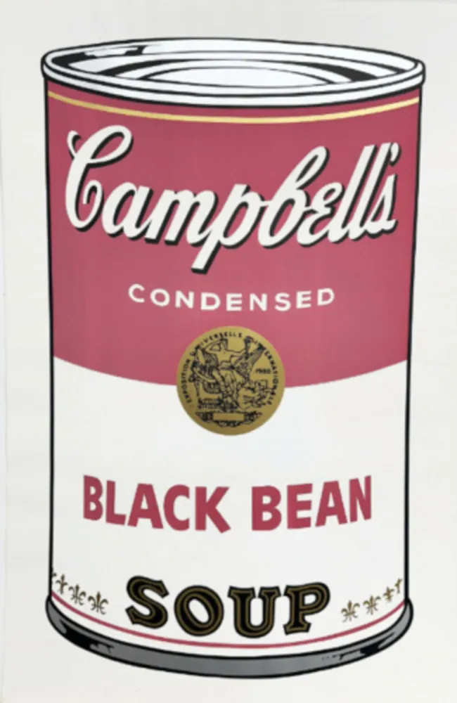 Serigrafía Warhol - Campbell's Soup Can I: Black Bean