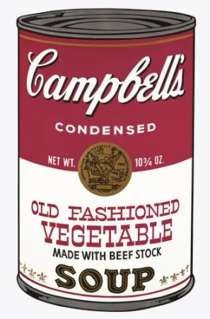 Serigrafía Warhol - Campbell's Soup Can: Old Fashioned Vegetable