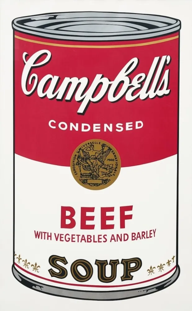 Serigrafía Warhol - Campbell's Soup I: Beef with Vegetables and Barley