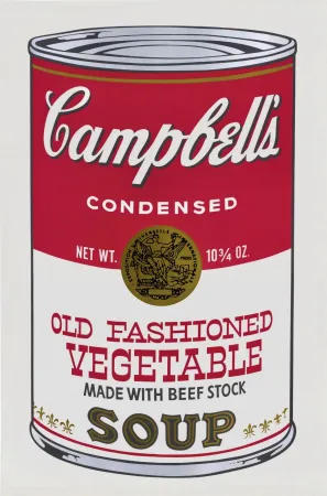 Serigrafía Warhol - Campbell's Soup II: Old Fashioned Vegetable