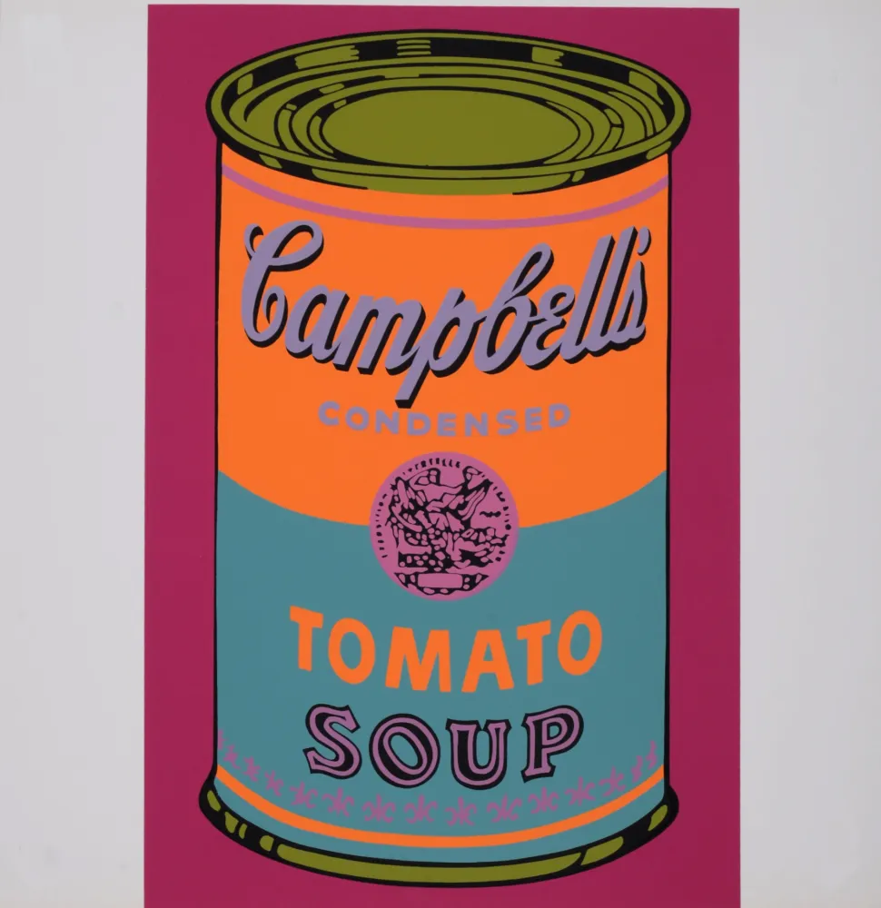 Serigrafía Warhol - Campbell's Tomato Soup, 1968 - Scarce Banner edition!