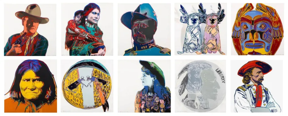 Sin Técnico Warhol - Cowboys and Indians Complete Portfolio (FS II.377 - FS II.386)