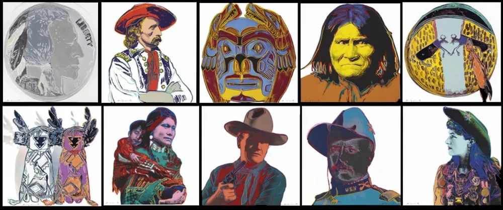 Serigrafía Warhol - Cowboys and Indians Complete Portfolio (FS II.377 - FS II.386)