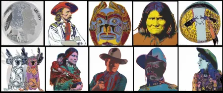 Serigrafía Warhol - Cowboys and Indians Complete Portfolio (FS II.377 - FS II.386)