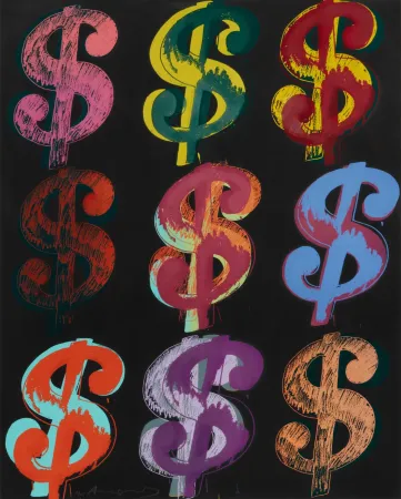 Serigrafía Warhol -   Dollar Sign (9)