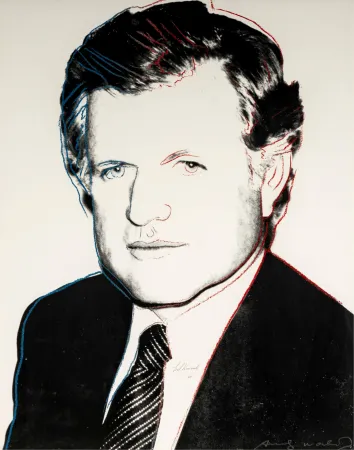 Serigrafía Warhol - Edward Kennedy 240 (Signed by Kennedy and Warhol)