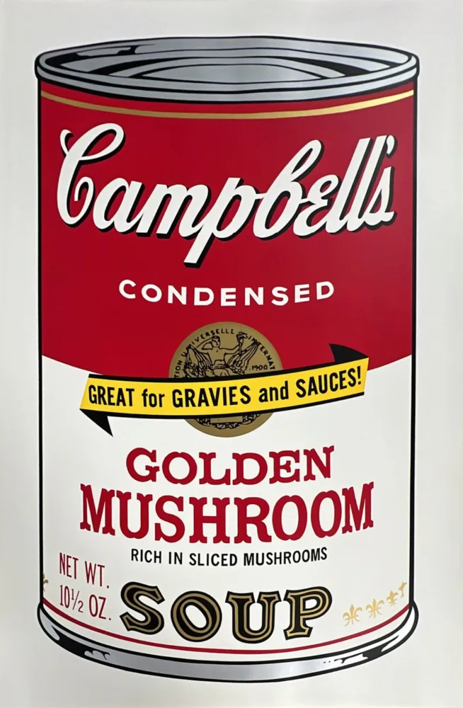 Serigrafía Warhol - Golden Mushroom (from Campbell's Soup II)