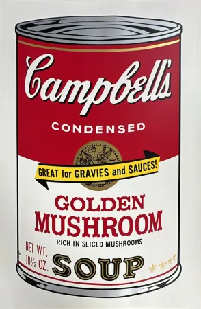 Serigrafía Warhol - Golden Mushroom (from Campbell's Soup II)