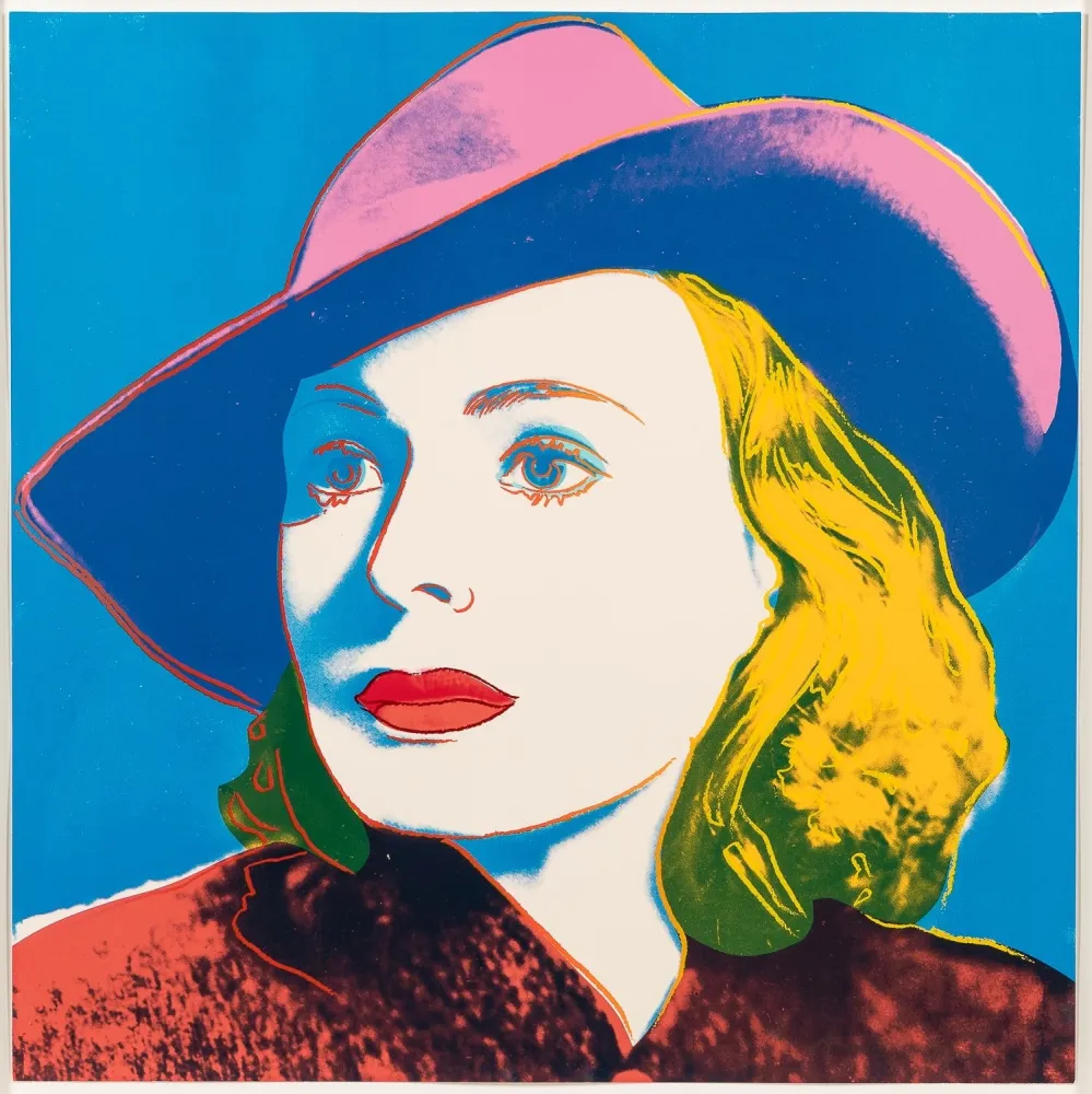 Serigrafía Warhol - Ingrid Bergman with hat