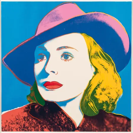 Serigrafía Warhol - Ingrid Bergman with hat