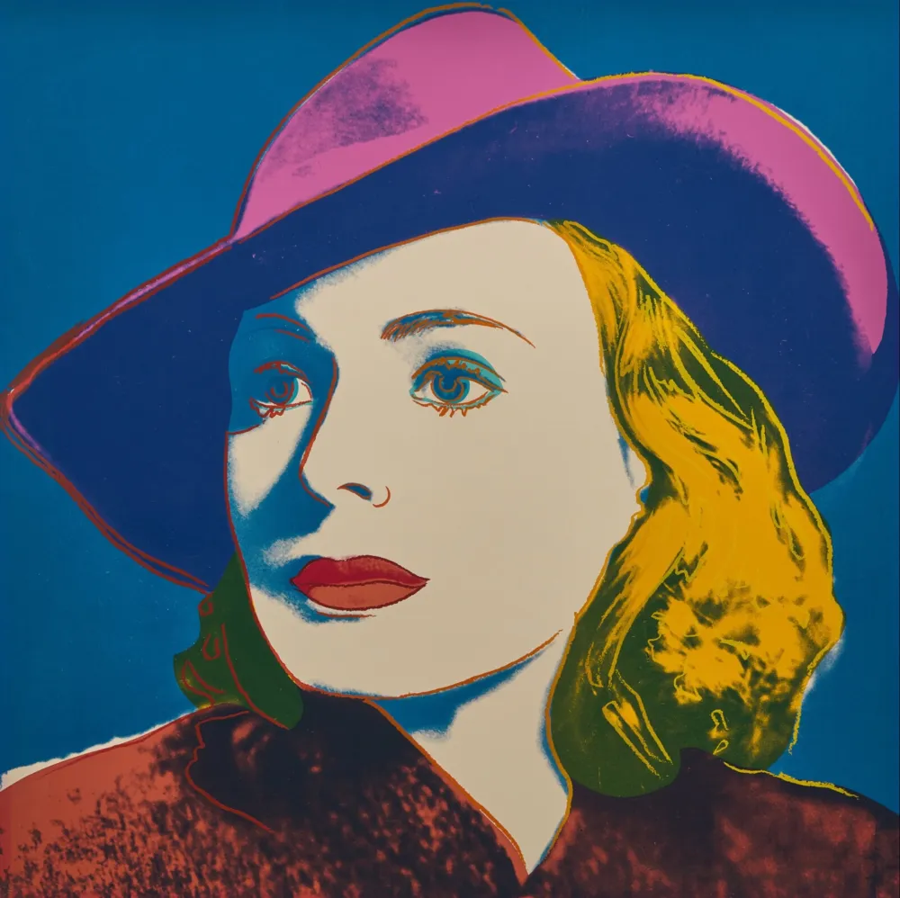 Serigrafía Warhol - Ingrid Bergman with Hat