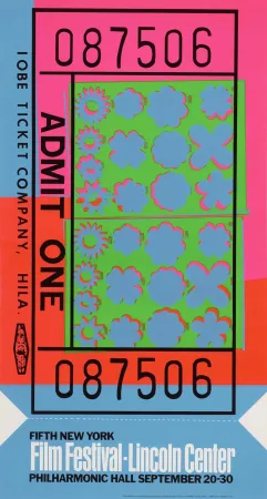 Serigrafía Warhol - Lincoln Center Ticket