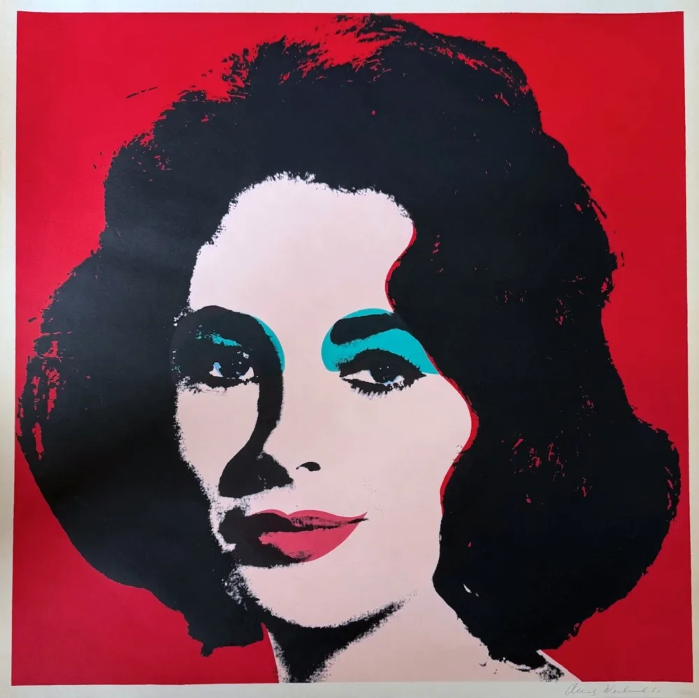 Litografía Warhol - Liz
