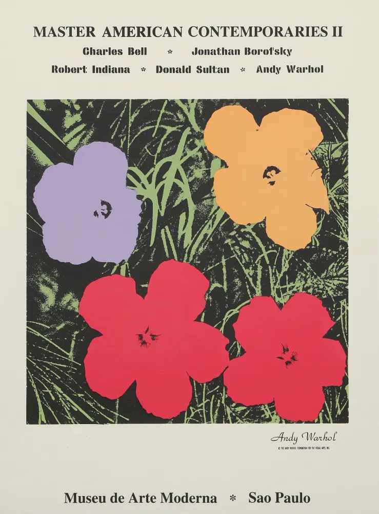 Serigrafía Warhol - Poppy Flowers for the Museu de Arte de Moderna, Sao Paulo