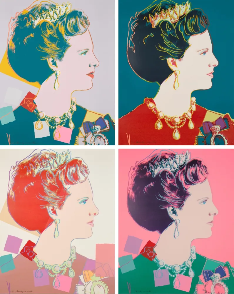 Serigrafía Warhol - Queen Margrethe II Of Denmark Complete Portfolio (Reigning Queens)
