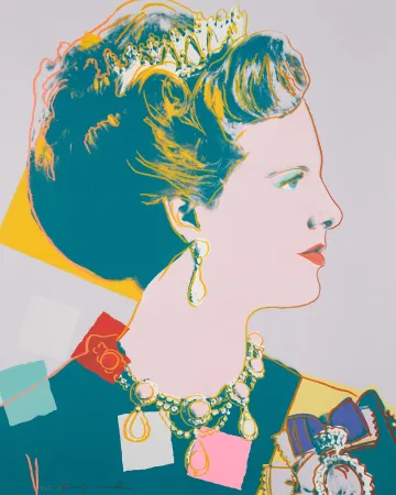 Serigrafía Warhol - Queen Margrethe II of Denmark (FS II342)