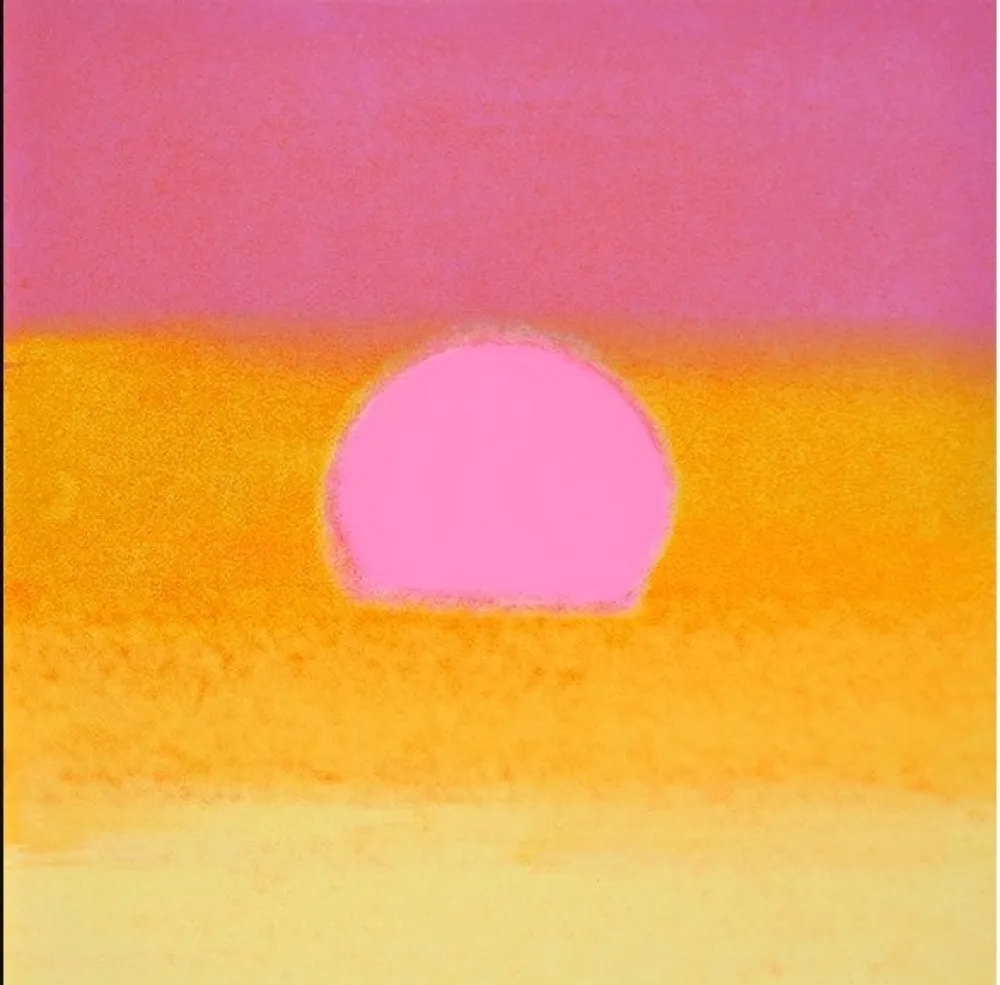 Serigrafía Warhol - Sunset (Unique) (Pink/Yellow)
