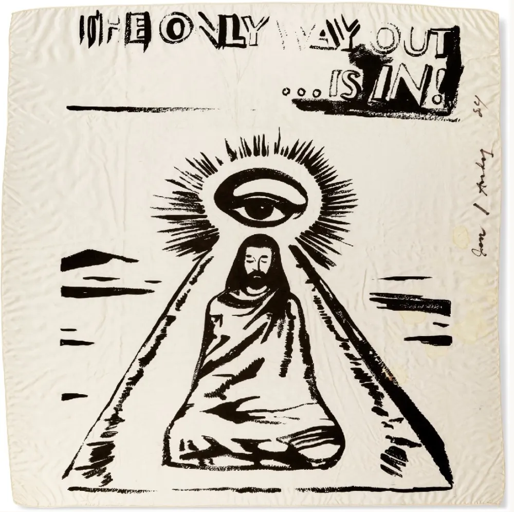 Serigrafía Warhol - The Only Way Out is In (FS IIIA.55) (Silk Scarf) 